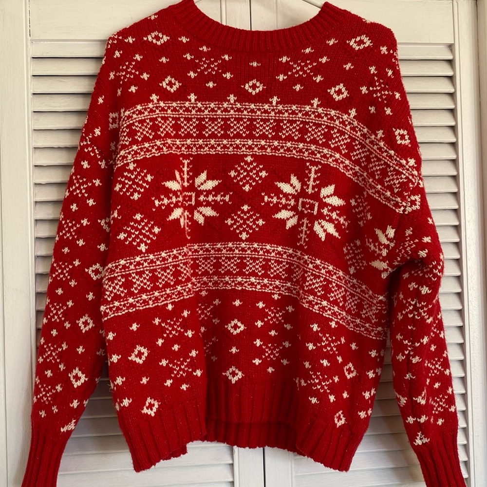 American Eagle Fair Isle Winter Sweater
